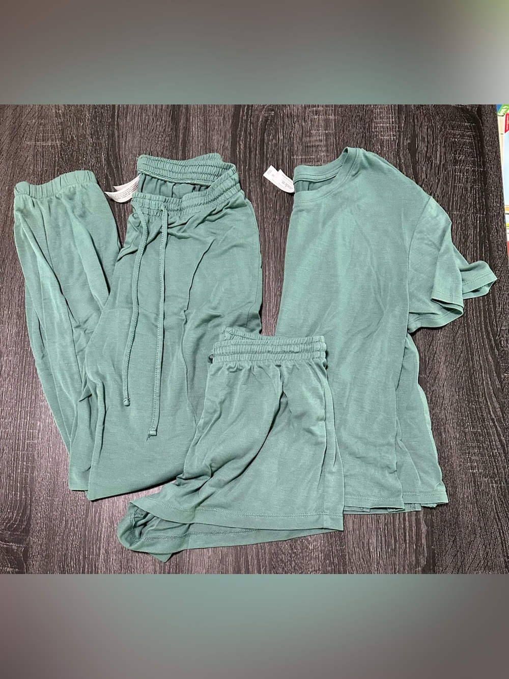 Auden Three-Piece Sage Green Loungewear Set